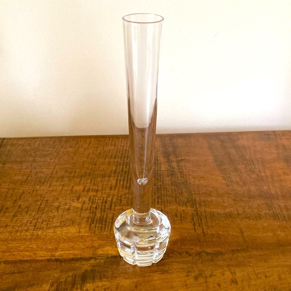 VTG Atlantis Full Lead Crystal Hand Blown & Cut 8"H Conical Bud Vase Portugal - Picture 10 of 13